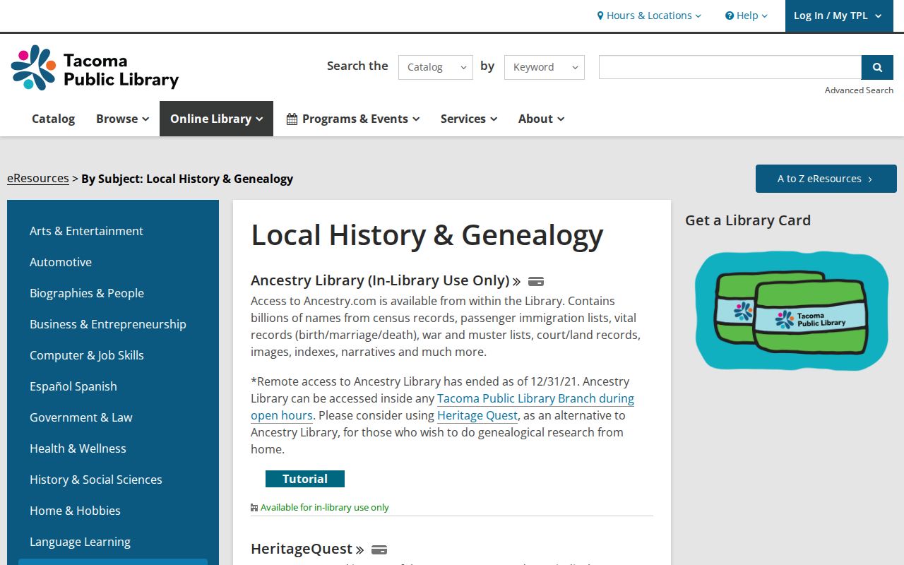 Tacoma city residents directory local history collection